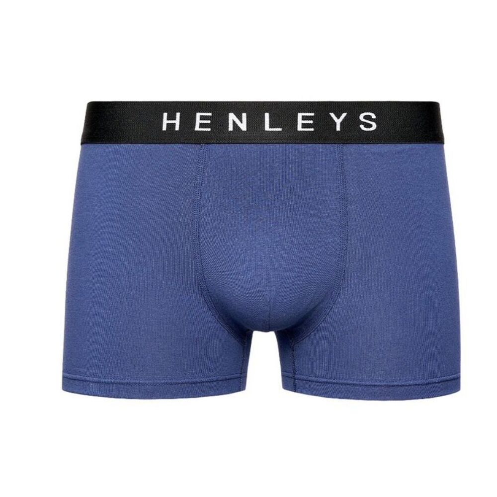 Henleys Mens Inky Boxer Shorts (Pack of 3) / Blue